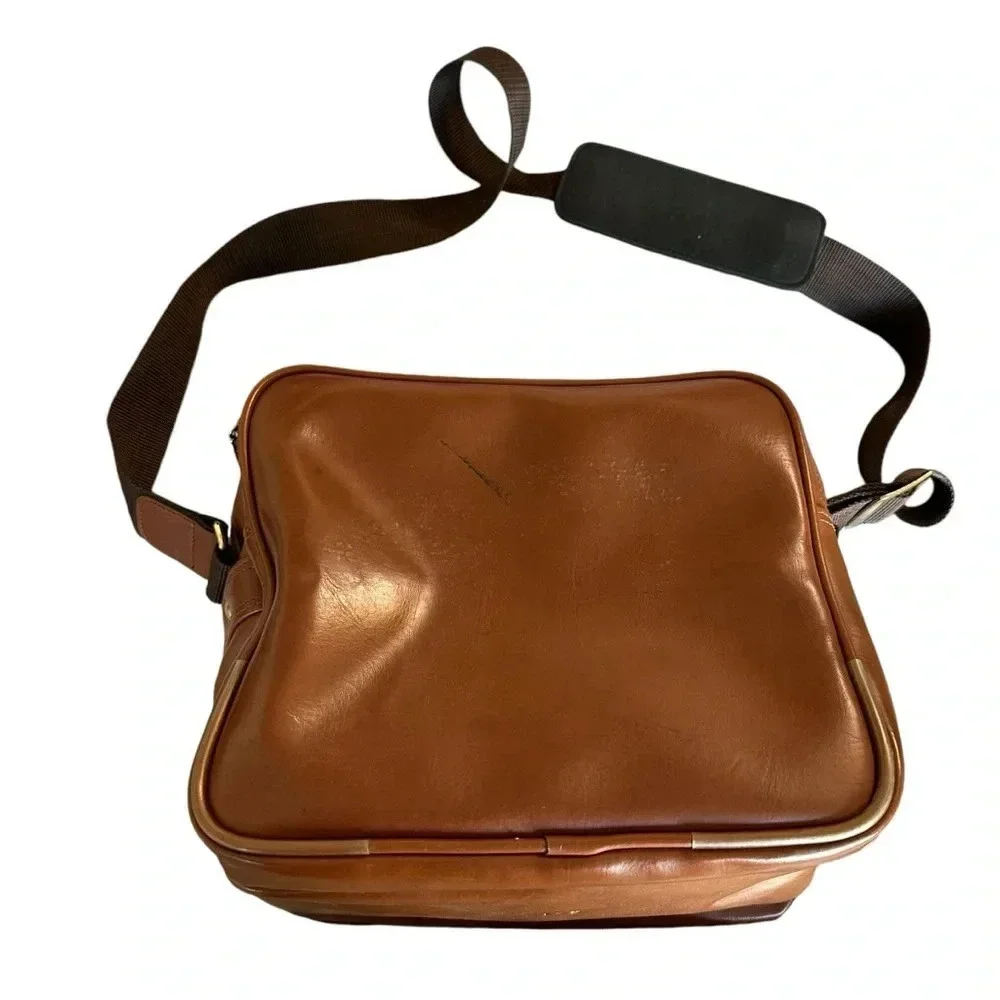 Vintage Coast Tan Brown Leather Camera Case 9